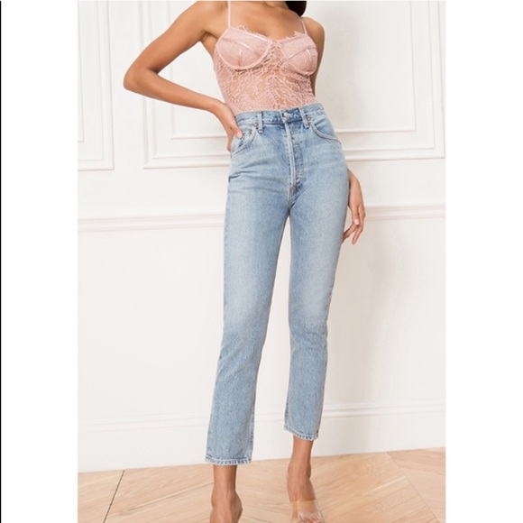 agolde riley high rise renewal